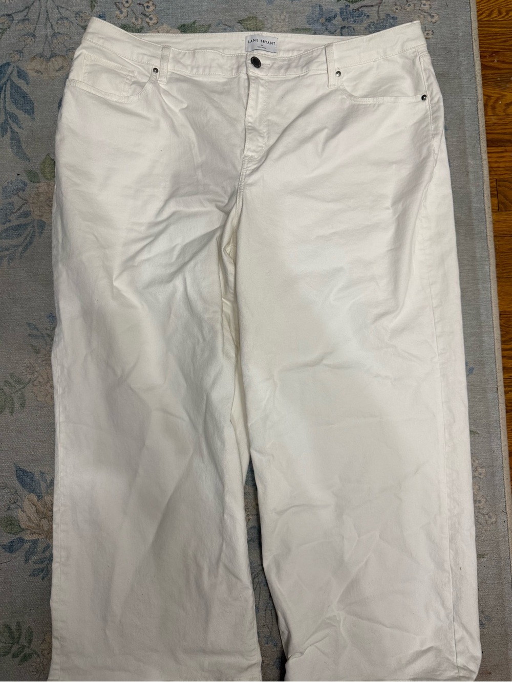Lane Bryant White High-Rise Pants- never been worn